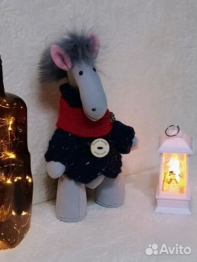 Кукла тильда Конь в пальто