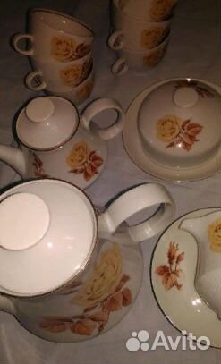 Сервиз торг ретро винтаж гдр GDR 6 персон Golditz