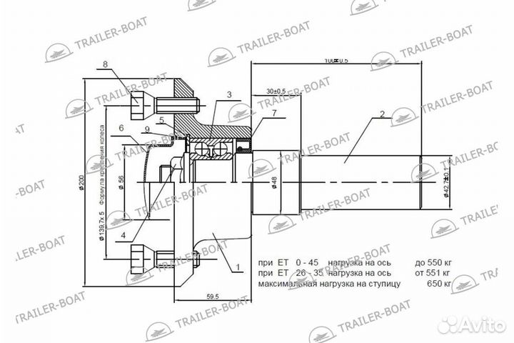 Полуось в сборе со ступ. 16