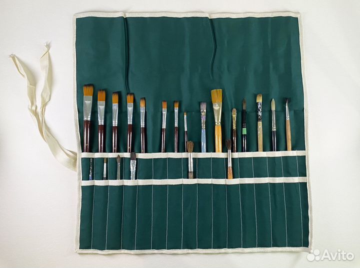 Тканевый пенал свёрток для кистей