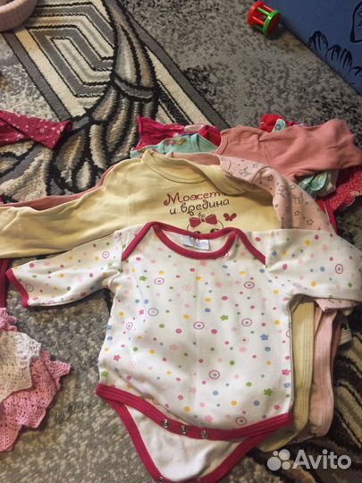 Боди для девочки от 0-11месецев
