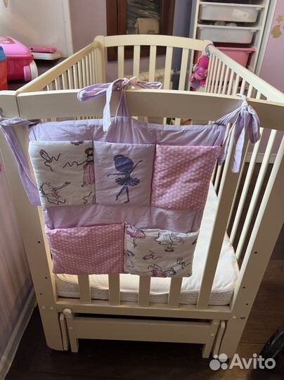 Детская кроватка с матрасом в комплекте