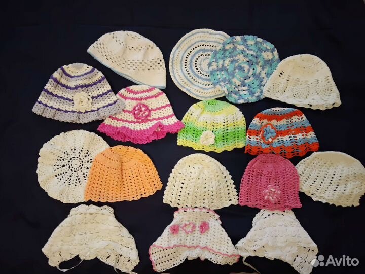 Шапочки,береты крючком для детей и взрослых