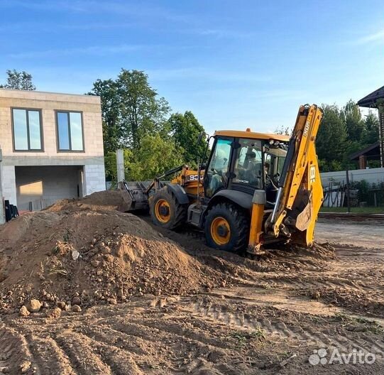 Аренда экскаватора погрузчика услуги трактора