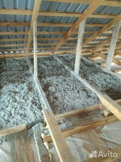 Утепление эковатой