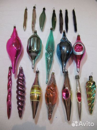 Ёлочные игрушки СССР редкие, большое количество