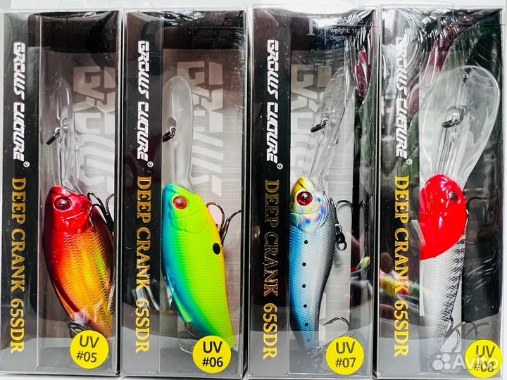 Воблеры Tsuribito Deep Crank 65sdr (4 м )