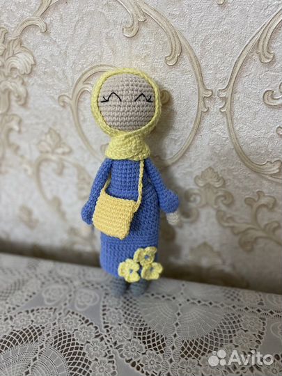 Кукла вязанная в хиджабе