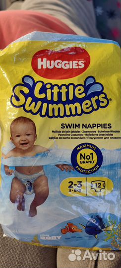 Подгузники для плавания huggies