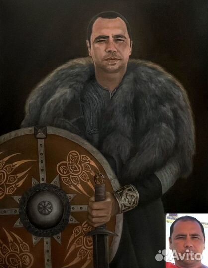 Портрет по фото, картина на заказ, живопись, интер