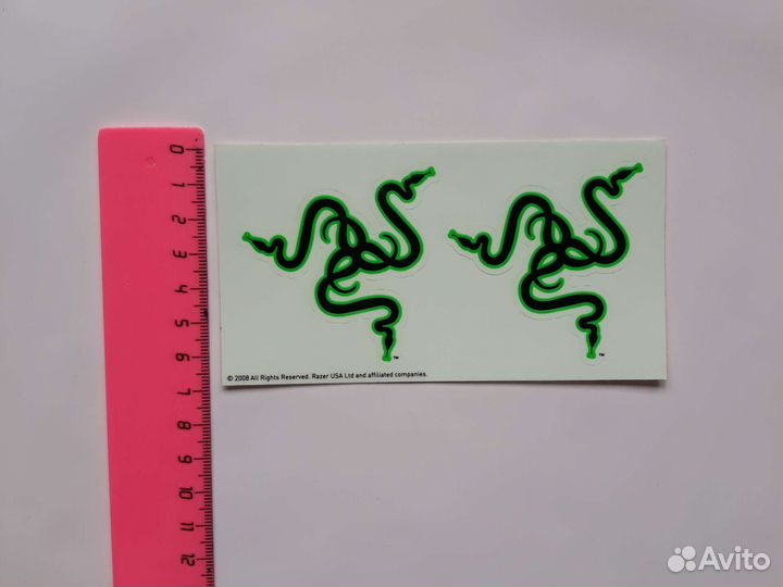 Наклейка Razer USA 2008 двойная