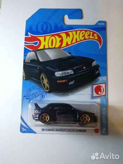 Hot Wheels '98 Subaru impreza 22B STI black