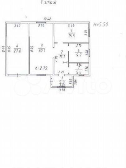 Дом 181 м² на участке 5 сот.