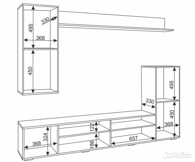Гостиная Альфа графит