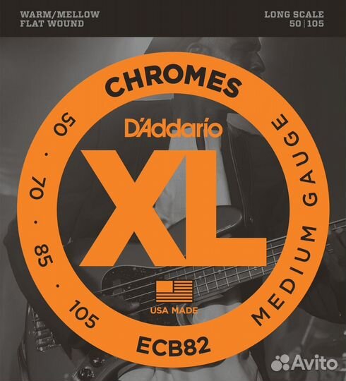 Струны для бас-гитары DAddario ECB82 Chromes