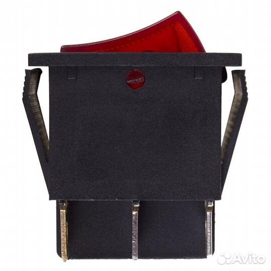 Выключатель клавишный 2-м 250В 15А (6с) ON-OFF кра