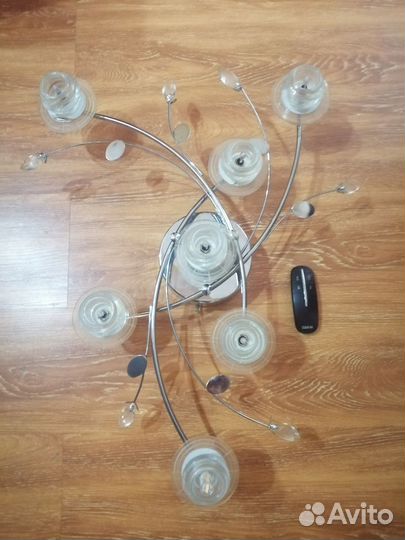 Люстра потолочная светодиодная с пультом бу