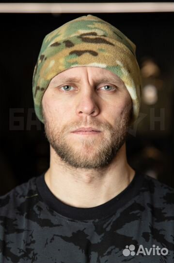 Шапка флисовая с отворотом, мультикам