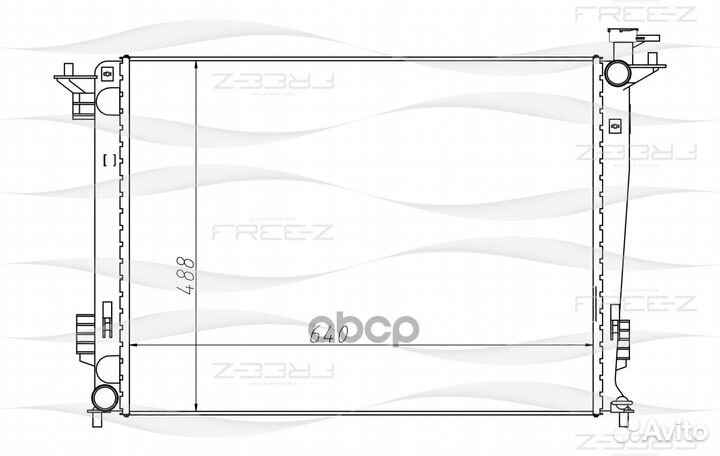 Радиатор двигателя KK0236 free-Z