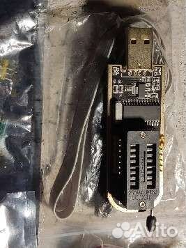 USB Программатор CH341A + клипса SOP8 (прищепка)