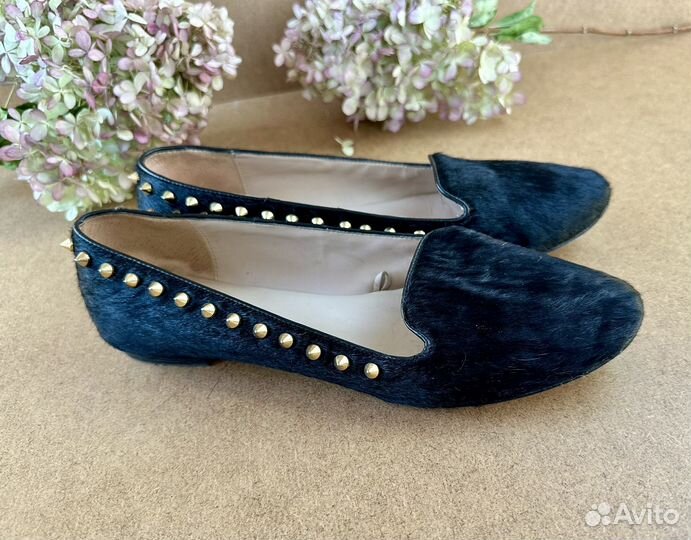 Балетки Zara меховые 40 р