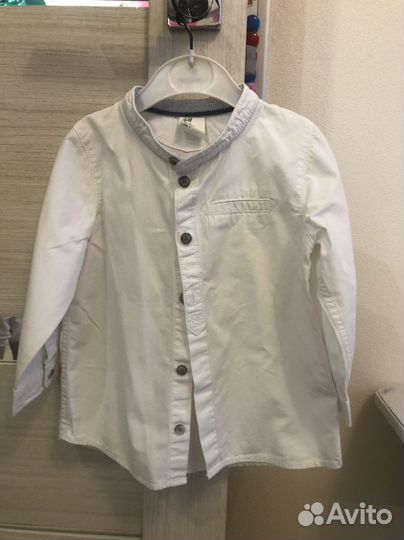 Рубашки белые для мальчика рост 80 см