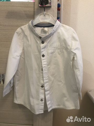 Рубашки белые для мальчика рост 80 см