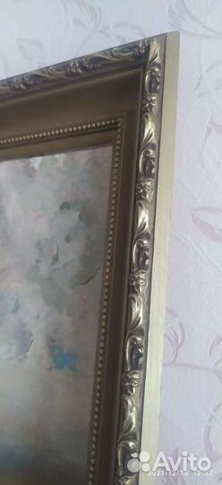 Картина маслом на холсте пейзаж,багет