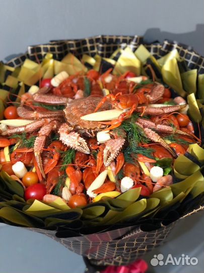 Съедобные букеты с раками/подарок мужчине/женщине