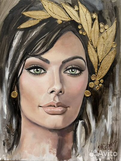 Интерьерная картина портрет маслом