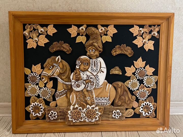 Картина из глины