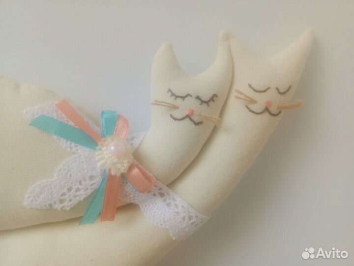 Интерьерные коты неразлучники Котики обнимашки