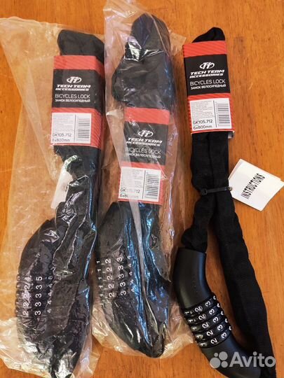 Замок велосипедный Tech Team GK105.712