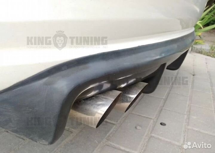 Диффузор на бампер Фольксваген Поло (под покраску)