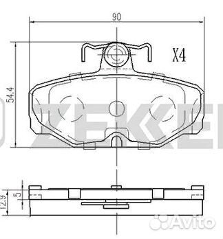 Колодки тормозные задние Ford Scorpio I-II 85