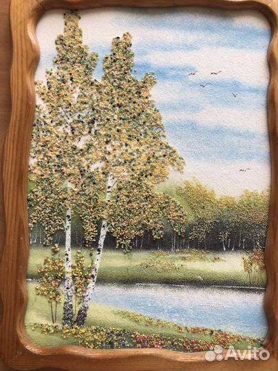 Картина из крошек камня