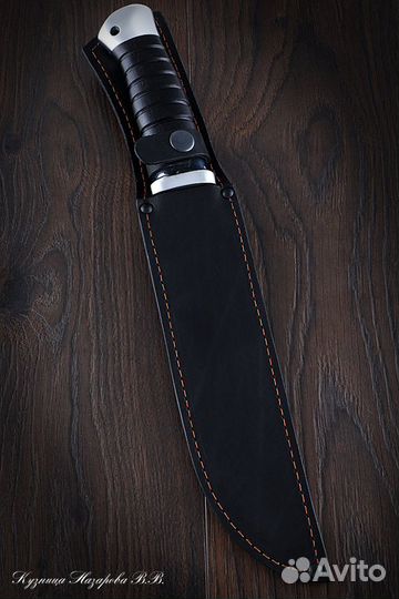 Нож Пластун (казачий пластунский нож) х12мф черный
