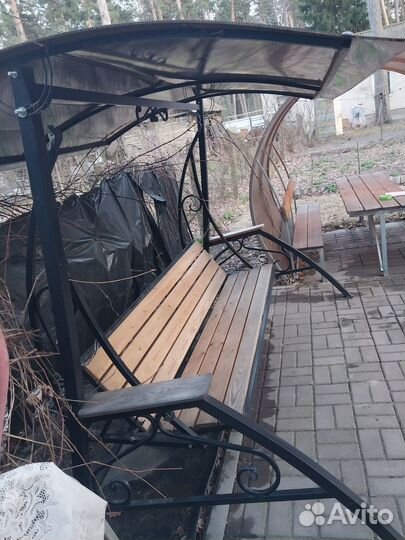 Качели садовые металлические
