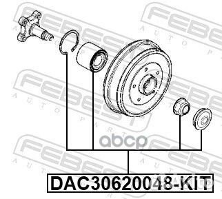 Подшипник ступицы колеса (ремкомплект) зад