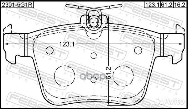 Колодки дисковые задние A3, VW Golf VII