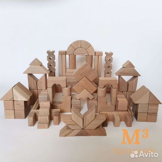 Деревянный конструктор 142 элемента