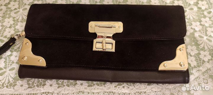 Клатч Италия натуральная кожа,замша Bagsberry