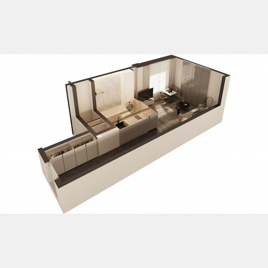 Апартаменты-студия, 29,5 м², 27/30 эт.