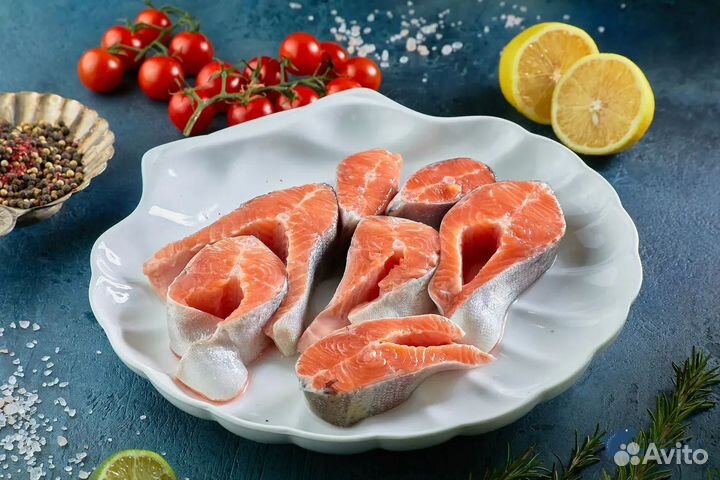 Икра Красная. Стейки Форели 100гр+