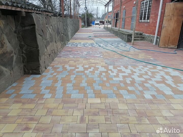 Благоустройство территории тротуарная плитка