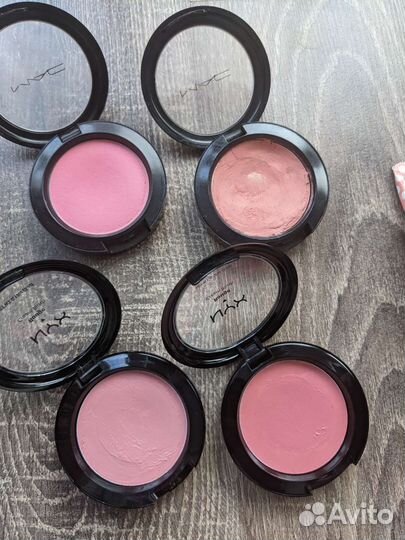 MAC, NYX румяна, тени, помады, карандаши