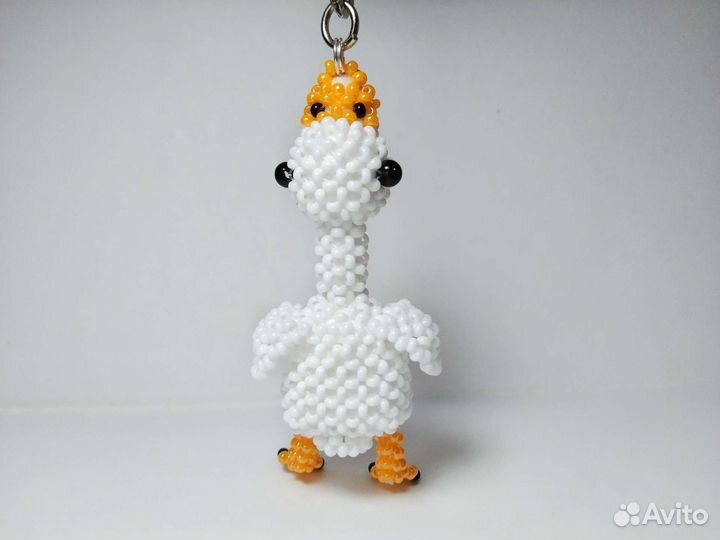 Амигуруми из бисера гусь-обнимусь