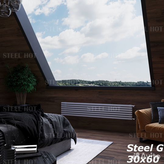 Горизонтальный трубчатый радиатор Steel-Hot от зав