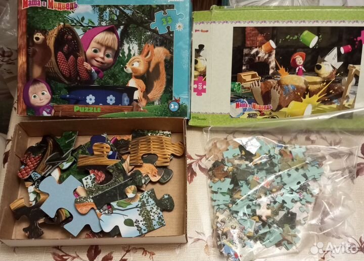 Пазлы Маша и медведь