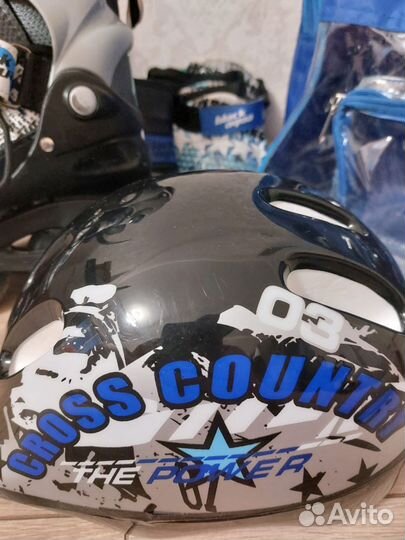 Роликовые коньки раздвижные, защита, рюкзак